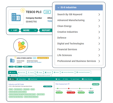 Get started with DataGardener to explore IS-8 companies, download reports, set alerts and integrate data