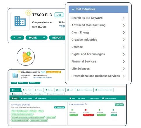 Explore-IS‑8-companies-and-sectors