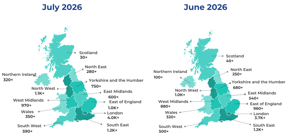 County Court Judgements (CCJs): June 2026 Vs July 2026